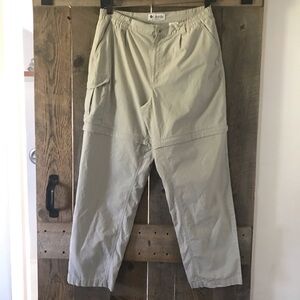 Women’s 16R / 16 Reg COLUMBIA 100% Cotton Hiking Cargo Pants Convertible Shorts
